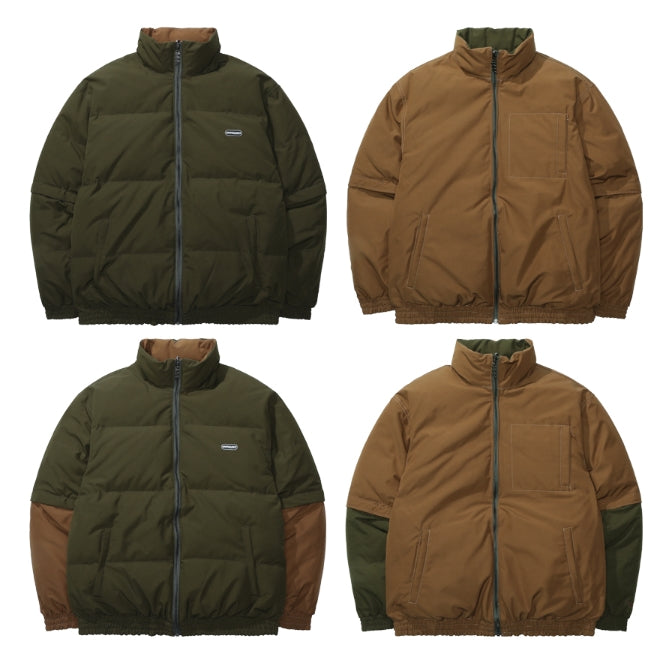ダブルユーブイプロジェクト(WV PROJECT) Halfcut Reversible Goosedown Parka KHAKI/BROWN JJOT7312