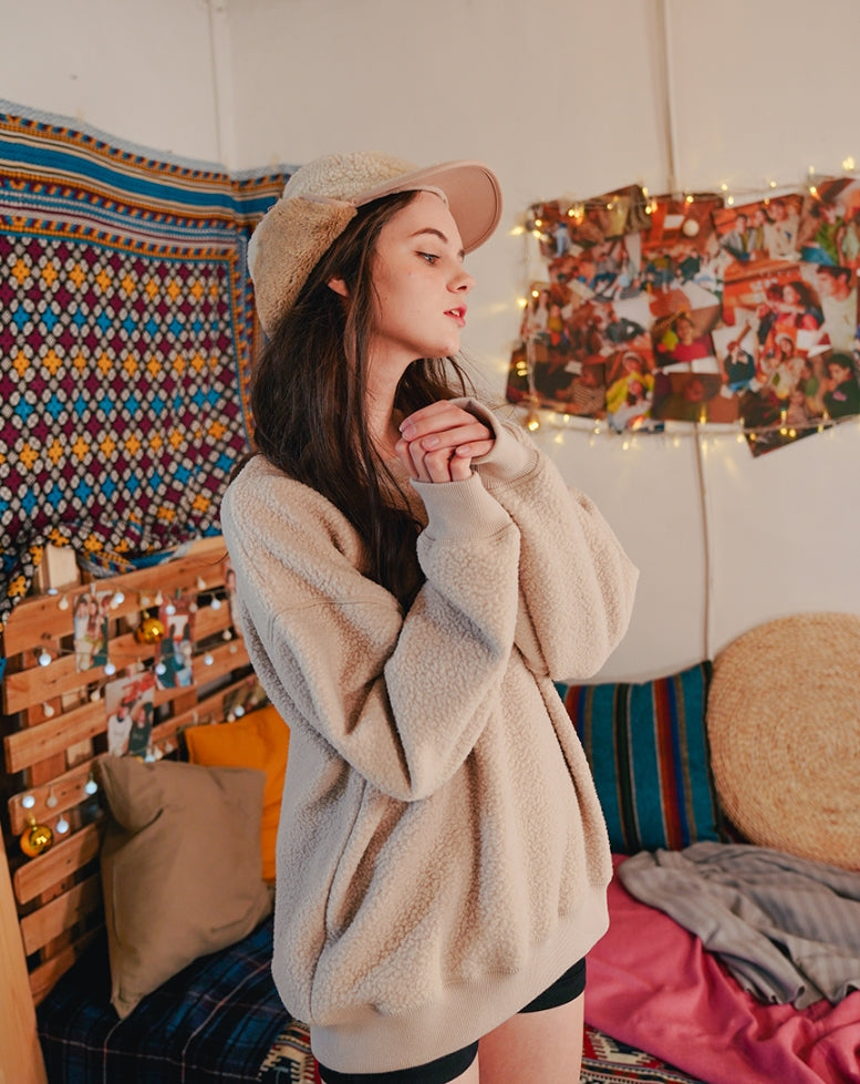 ダブルユーブイプロジェクト(WV PROJECT) BEN Boucle sweatshirts BEIGE KHMT7336