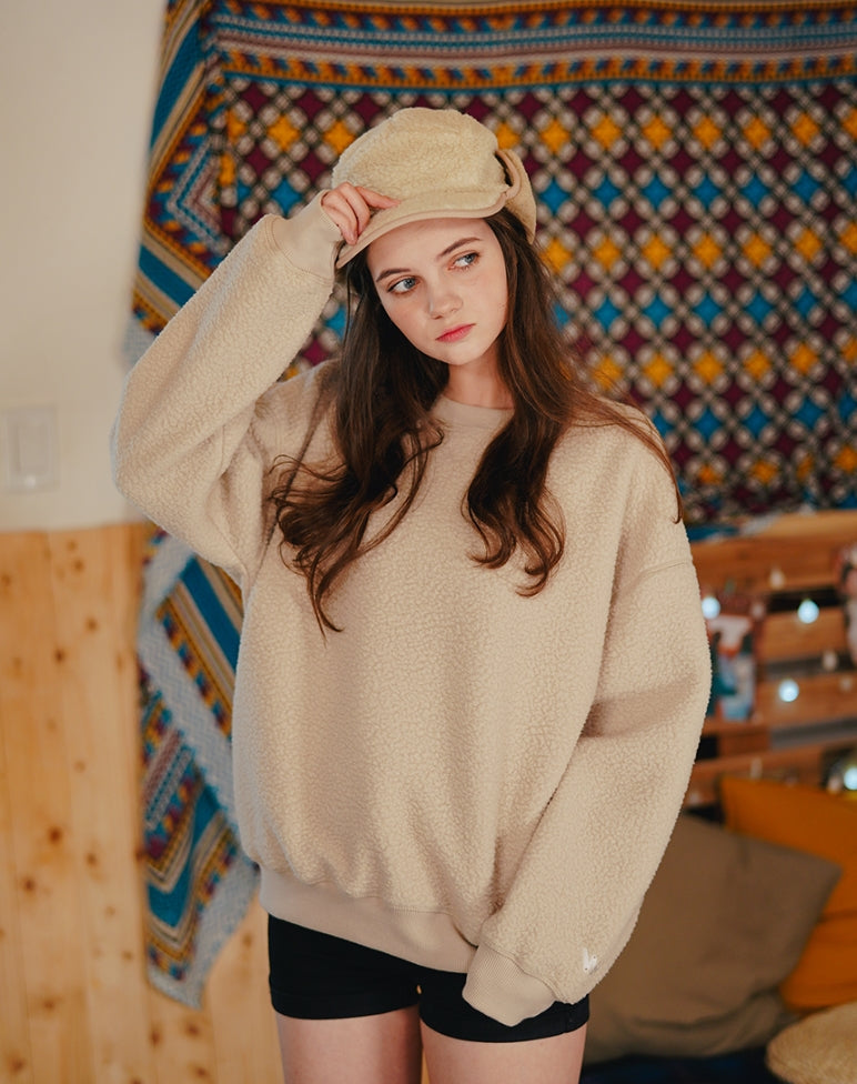 ダブルユーブイプロジェクト(WV PROJECT) BEN Boucle sweatshirts BEIGE KHMT7336