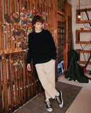 ダブルユーブイプロジェクト(WV PROJECT) BEN Boucle sweatshirts BLACK KHMT7336