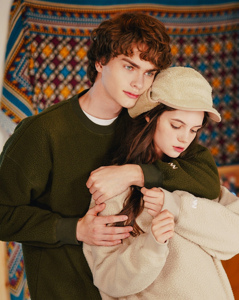 ダブルユーブイプロジェクト(WV PROJECT) BEN Boucle sweatshirts KHAKI KHMT7336