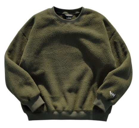 ダブルユーブイプロジェクト(WV PROJECT) BEN Boucle sweatshirts KHAKI KHMT7336