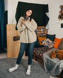 ダブルユーブイプロジェクト(WV PROJECT) FUNNY BOUNCLE HOOD ZIP-UP BEIGE SYHD7340