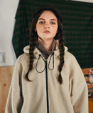 ダブルユーブイプロジェクト(WV PROJECT) FUNNY BOUNCLE HOOD ZIP-UP BEIGE SYHD7340