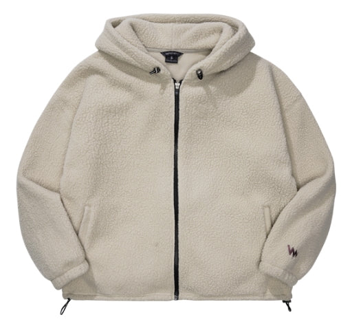ダブルユーブイプロジェクト(WV PROJECT) FUNNY BOUNCLE HOOD ZIP-UP BEIGE SYHD7340