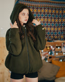 ダブルユーブイプロジェクト(WV PROJECT) FUNNY BOUNCLE HOOD ZIP-UP KHAKI SYHD7340