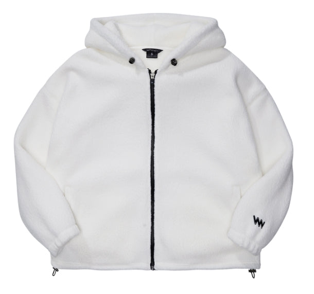 ダブルユーブイプロジェクト(WV PROJECT) FUNNY BOUNCLE HOOD ZIP-UP IVORY SYHD7340