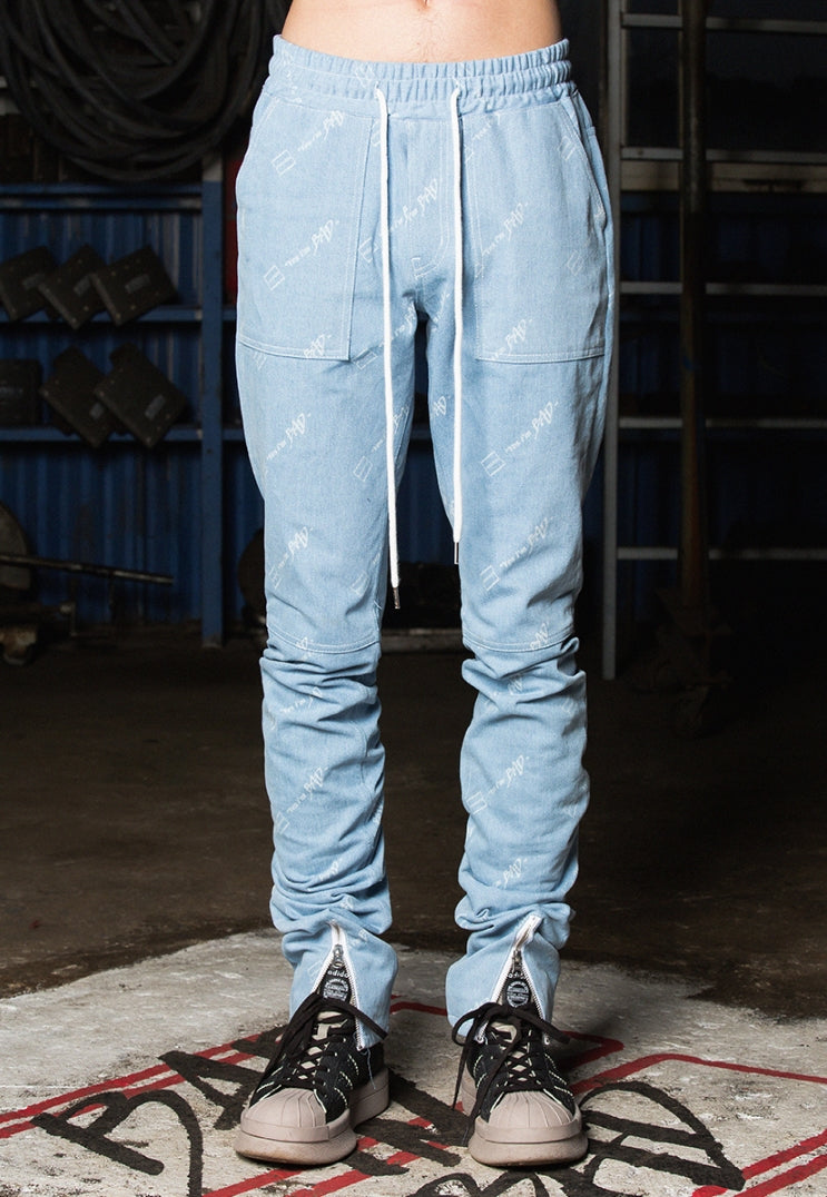 ベドインベド(BADINBAD) Drape washing pants_Blue