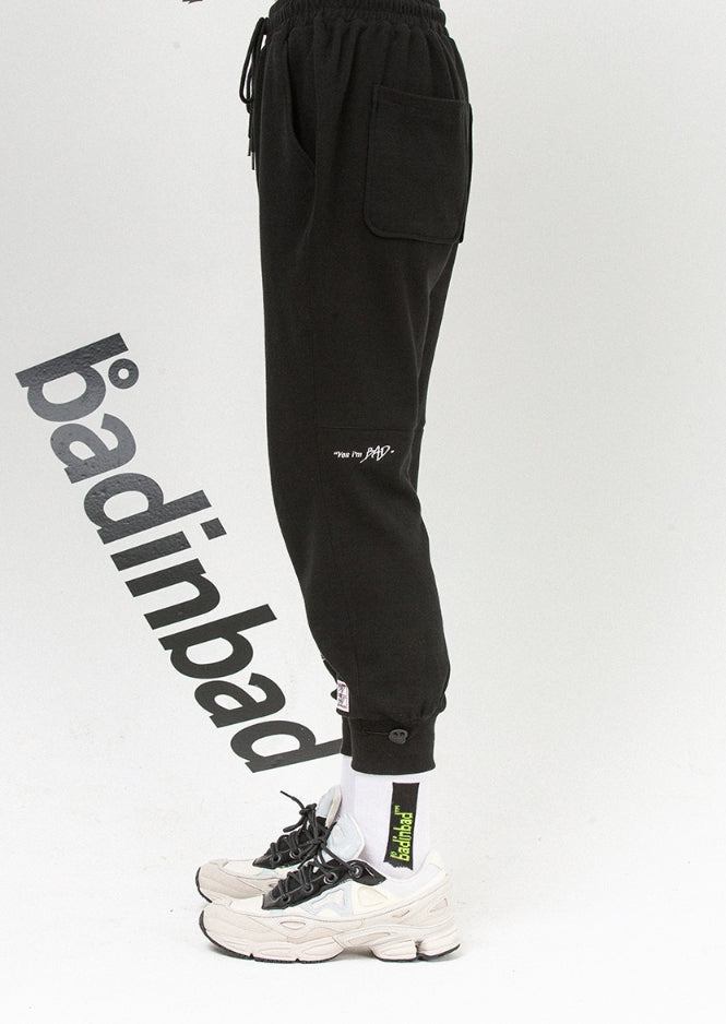 ベドインベド(BADINBAD) BIB Ankle Sweat Pants_Black