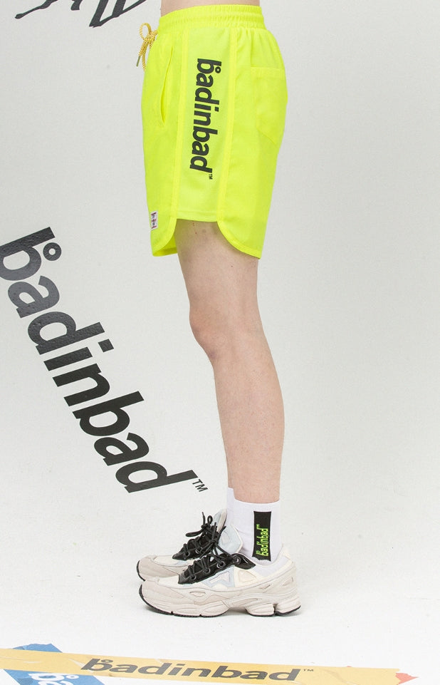 ベドインベド(BADINBAD) BIB Logo Banding Short_Lime