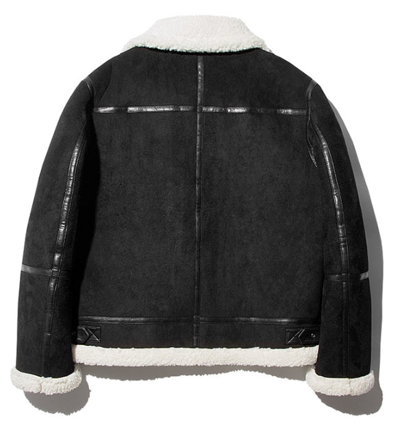 セイントペイン(SAINTPAIN)    SP TIDY SUEDE SHEARLING JKT-BLACK
