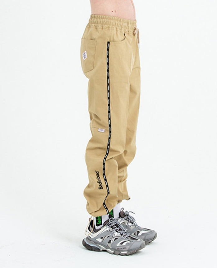 ベドインベド(BADINBAD)DOUBLENESS Logo Cotton Pants_Beige