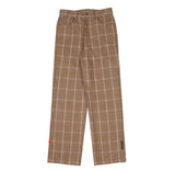 ベドインベド(BADINBAD) POINT LOGO CHECK SLACKS_BROWN