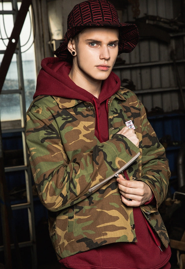 ベドインベド(BADINBAD) Tabs Logo Washing jacket_Camo