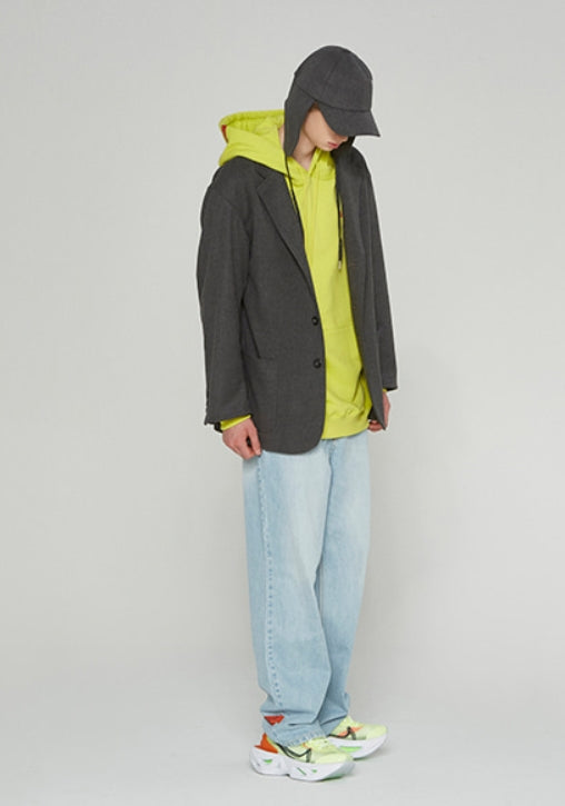 ベドインベド(BADINBAD) 3 BUTTON SINGLE JACKET_CHARCOAL