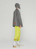 ベドインベド(BADINBAD) 3 BUTTON CHECK JACKET_GREY