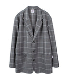 ベドインベド(BADINBAD) 3 BUTTON CHECK JACKET_GREY