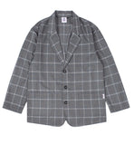ベドインベド(BADINBAD) 3 BUTTON CHECK JACKET_GREY