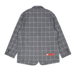 ベドインベド(BADINBAD) 3 BUTTON CHECK JACKET_GREY