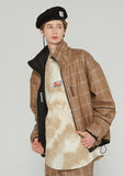 ベドインベド(BADINBAD) REVERSIBLE CHECK JACKET_BLACK