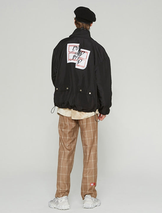 ベドインベド(BADINBAD) REVERSIBLE CHECK JACKET_BLACK