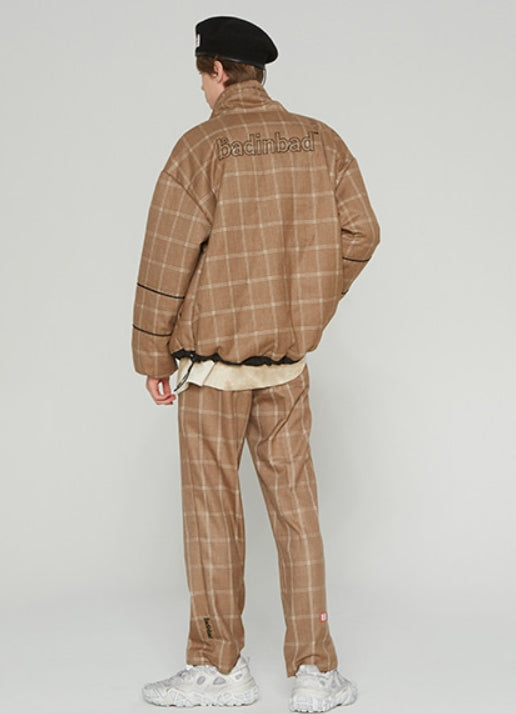 ベドインベド(BADINBAD) REVERSIBLE CHECK JACKET_BLACK