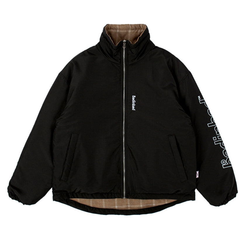 ベドインベド(BADINBAD) REVERSIBLE CHECK JACKET_BLACK