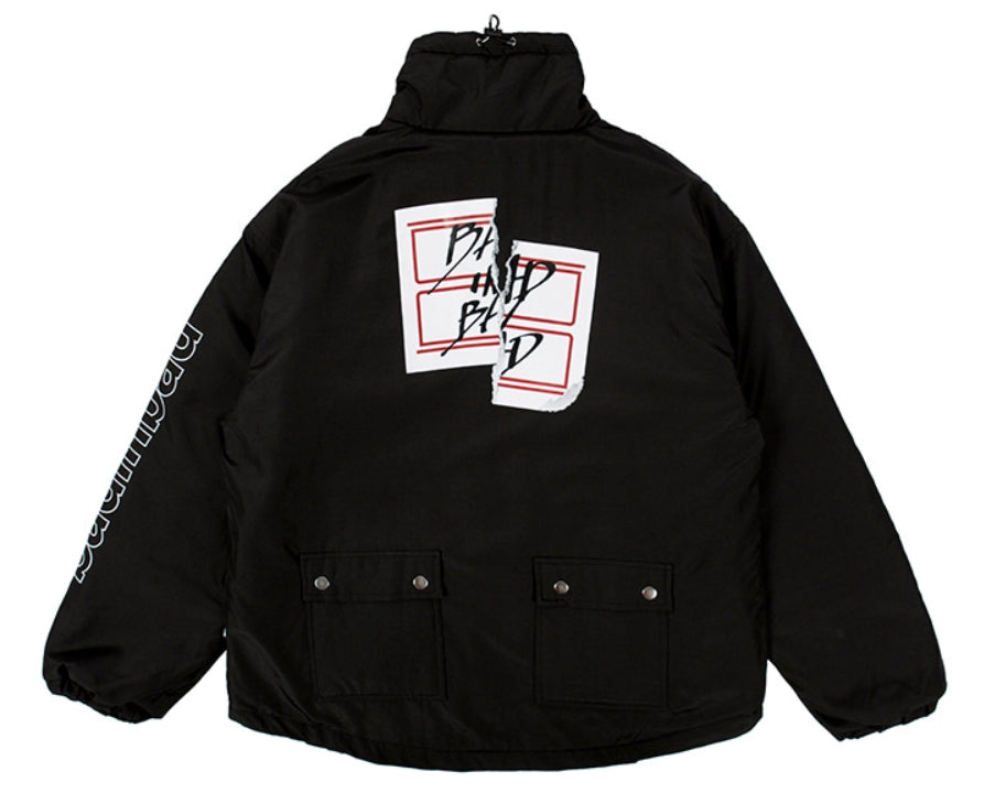 ベドインベド(BADINBAD) REVERSIBLE CHECK JACKET_BLACK