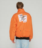 ベドインベド(BADINBAD) REVERSIBLE CHECK JACKET_ORANGE