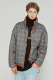 ベドインベド(BADINBAD) REVERSIBLE CHECK JACKET_ORANGE