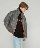 ベドインベド(BADINBAD) REVERSIBLE CHECK JACKET_ORANGE