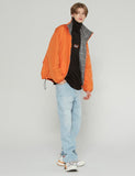 ベドインベド(BADINBAD) REVERSIBLE CHECK JACKET_ORANGE