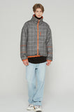 ベドインベド(BADINBAD) REVERSIBLE CHECK JACKET_ORANGE