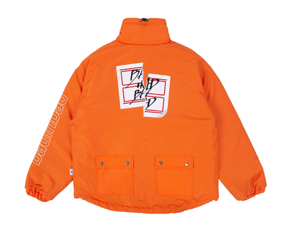 ベドインベド(BADINBAD) REVERSIBLE CHECK JACKET_ORANGE