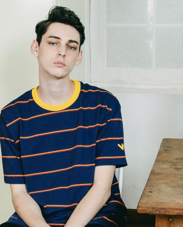 ダブルユーブイプロジェクト(WV PROJECT) DOUBLETHIN 1/2 SLEEVE (NAVY) JJST7094