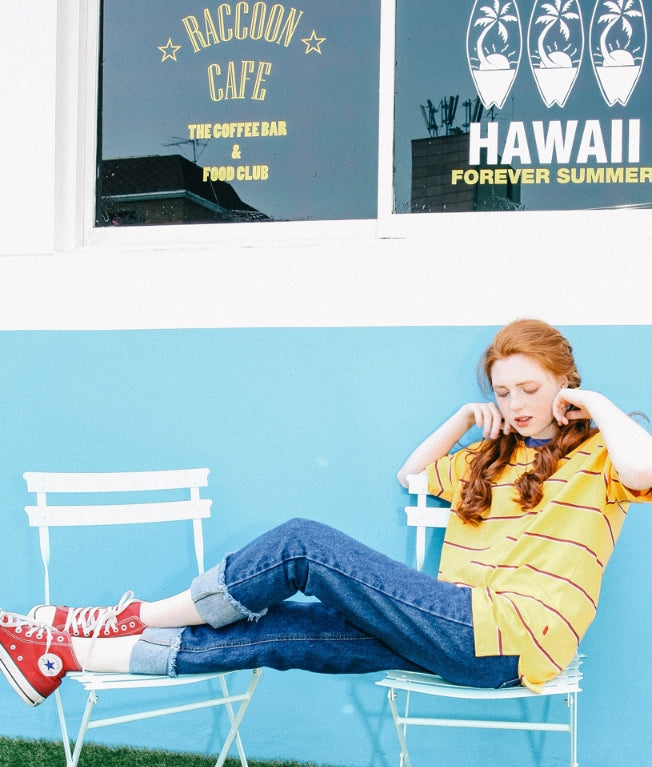 ダブルユーブイプロジェクト(WV PROJECT) DOUBLETHIN 1/2 SLEEVE (YELLOW) JJST7094