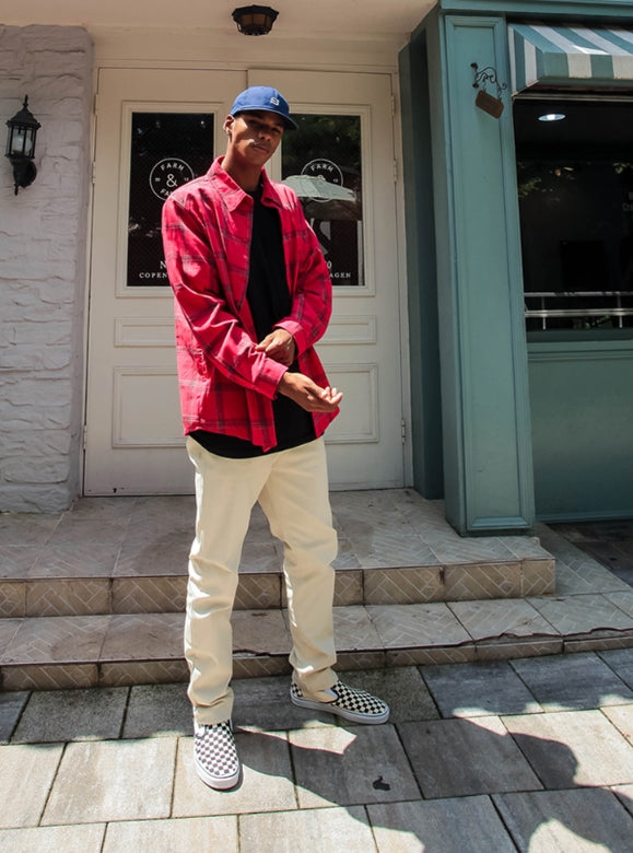 パーステップ(PERSTEP)  Mighty loose fit Check shirt KHLS4083