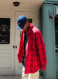 パーステップ(PERSTEP)  Mighty loose fit Check shirt KHLS4083