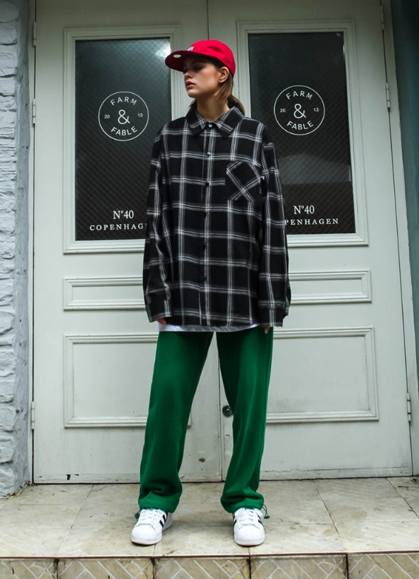 パーステップ(PERSTEP)  Mighty loose fit Check shirt KHLS4083