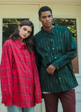 パーステップ(PERSTEP)  Mighty loose fit Check shirt KHLS4083