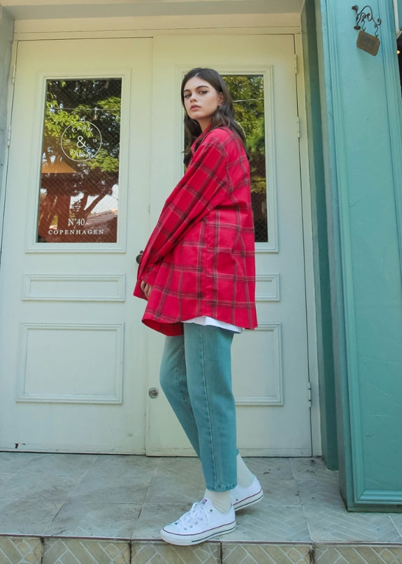 パーステップ(PERSTEP)  Mighty loose fit Check shirt KHLS4083