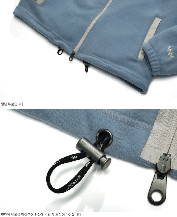 ダブルユーブイプロジェクト(WV PROJECT) Alvin Fleece Zipup BLUE SYOT7342