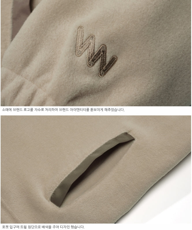 ダブルユーブイプロジェクト(WV PROJECT) Alvin Fleece Zipup BEIGE SYOT7342