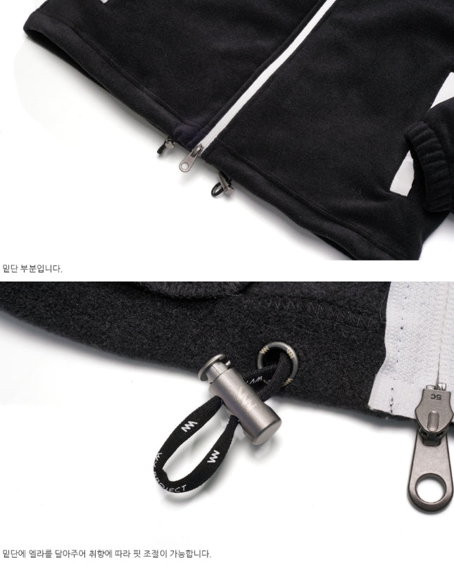 ダブルユーブイプロジェクト(WV PROJECT) Alvin Fleece Zipup BLACK SYOT7342