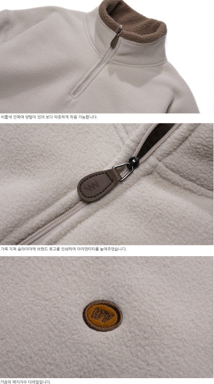 ダブルユーブイプロジェクト(WV PROJECT) RYA FLEECE ANORAK BEIGE MJMT7339