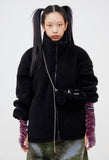 モアザンドープ (MORE THAN DOPE) Mono fluffy jacket (black)