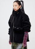 モアザンドープ (MORE THAN DOPE) Mono fluffy jacket (black)