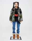 モアザンドープ (MORE THAN DOPE) Dyed fluffy jacket (khaki)