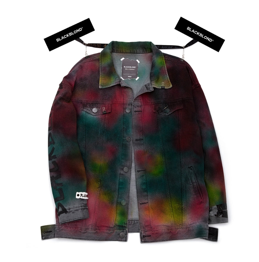 ブラックブロンド(BLACKBLOND) BBD Aurora Sprayed Denim Jacket (Multi)