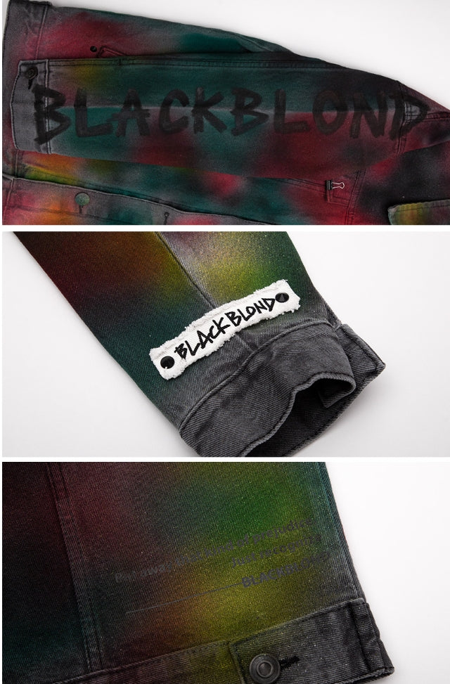 ブラックブロンド(BLACKBLOND) BBD Aurora Sprayed Denim Jacket (Multi)